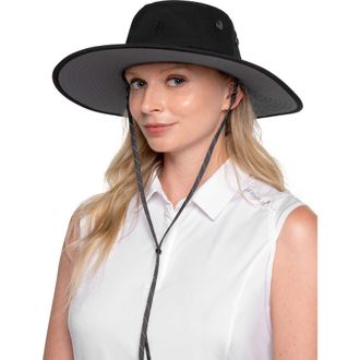 Coolibar Wide Brim Hiking Hat, UPF 50+ Sun Protection, Leo in Black at Nordstrom, Size Medium