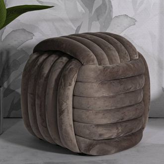 Dmora Dmora - Pouf Bozzente, Poltrona Multiuso, Scendiletto, Pouf Poggiapiedi, 45x45 H45 Cm, Grigio