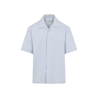 Jil Sander Blue Short Sleeves Poplin Shirt