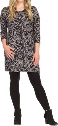 Papillon Fern Print Sweater Dress In Navy