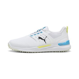 Puma Puma Mens Ignite Elevate 2 Golf Shoes, Puma White-Speed Blue-Apple Spritz, 10.5