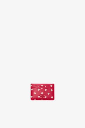 Ganni Red Bou Card Holder with Dots