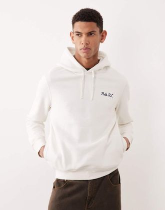 Polo Ralph Lauren Heritage - Felpa bianca con cappuccio e stampa di orsetto sul retro-Bianco