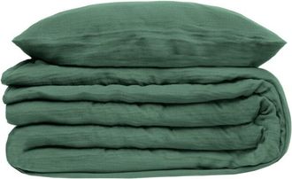 Atmosphera Atmosphera - Ropa De Cama - Gasa De Algod&oacute;n - Verde Celad&oacute;n - 240x220 Cm Cr&eacute;ateur DInt&eacute;rieur