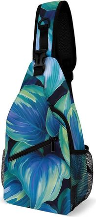 Generic Green Planet Plants Mens Shoulder Bags Sling Crossbody Backpack Travel Hiking Chest Bag with Small Side 38x20cm