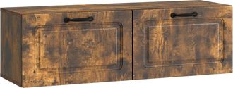 vidaXL Mueble Para Tv De Pared Roble Ahumado 98 X 31 X 30 Cm Vidaxl