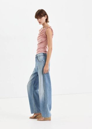 Mango Top asimmetrico increspato rosa - Donna - XS - MANGO