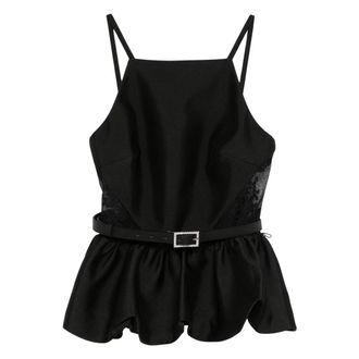 Self Portrait Blouses, female, Black, Size: S Self Portrait Shirts Black