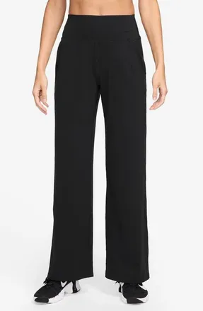 Nike Zenvy Dri-FIT High Waist Wide Leg Pants in 010 010 Black/pcg3C at Nordstrom, Size X-Small
