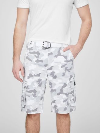 Guess Karl White Camo Cargo Shorts