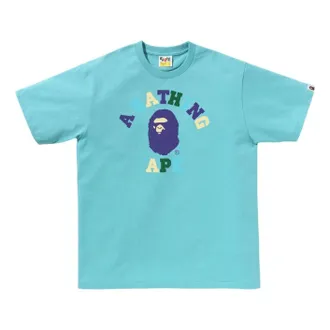 A Bathing Ape Colors College T-Shirt Blue 1L30-110-019-BLU