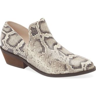 Chocolat Blu Cori Ankle Bootie in Light Brown Embossed Snake at Nordstrom, Size 38