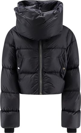 Rick Owens Donsjack met trechterhals - Dames - Gewatteerde jassen - Zwart - XS - Jassen
