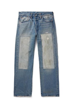 Ralph Lauren Straight-Leg Distressed Panelled Selvedge Jeans