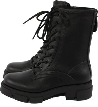Guess Madaya Veterlaars - Heren - Veterlaarzen - Zwart - 38 EU - Leer - Schoenen