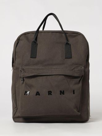 Marni Zaino da bambino in cotone con logo a contrasto e tasche con zip