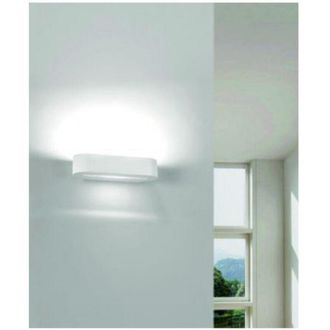 Trade Shop Trade Shop Traesio - Trade Shop - Applique Parete Moderno In Gesso Ovale Attacco 1xr7s Verniciabile Lampada Gs-e63