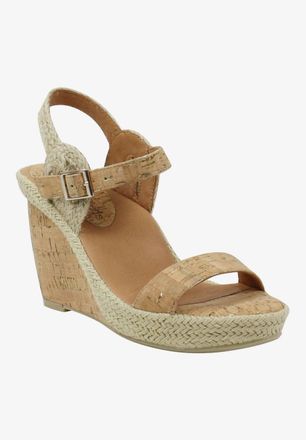 L'Amour Des Pieds LAmour Des Pieds Iditri Sandals Brown Wedge Heel Espadrille ZAP1031