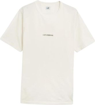 C.P. Company Klassiek Wit T-shirt - Heren - T-shirts - Wit - 2XL - Katoen - Tops