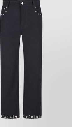 Valentino straight trousers with belt loops and studs
