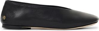 Anine Bing Ana Flats Smooth Leather - Black