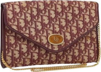 Dior Pre-owned Cross Body Bags, female, Red, Size: ONE SIZE Pre-owned Trotter Canvas Shoulder Bag