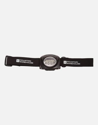 Mountain Warehouse Womens Mountain Warehouse 4 Red & 1 White LED Head Torch - Black - Size: ONE size