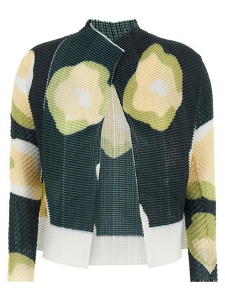 Issey Miyake Black Verve Pleats Top Cardigan