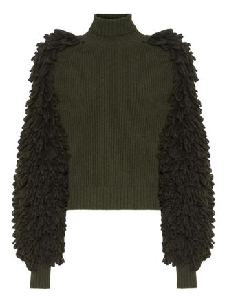 Jean Paul Gaultier Maglione The Bouclette a collo alto - Verde