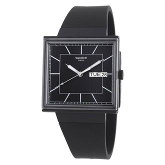Swatch What If...Blackagain? Quartz Black Dial Unisex Watch SO34B701