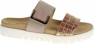 Gabor Womens Slide Sandal In Antikrosa Suede
