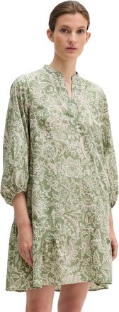 Marc O'Polo Sommerkleid MARC OPOLO, Damen, Gr. 34, N-Gr, multi, fresh sage, Web, Obermaterial: 57% Baumwolle, 43% Lyocell, loose fit knielang, V-Ausschnitt, Kleid