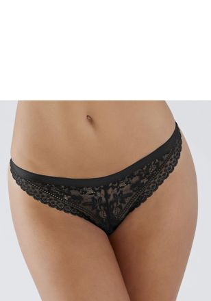 Vivance String VIVANCE Viola, Damen, Gr. 40/42, schwarz, Microtouch, Obermaterial: 86% Polyamid, 14% Elasthan, figurbetont, Unterhosen String, aus Spitze, mit