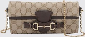 Gucci Mini borsa a tracolla Horsebit in tessuto GG Supreme con morsetto