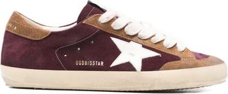 Golden Goose Low-Top Burgundy Sneakers