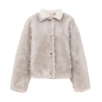 Urban Code Jassen, Dames, Beige, M, Polyester, Omkeerbare Jas van Imitatiebont