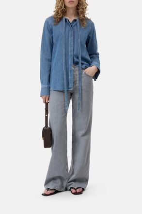 Closed Gillan Wide Leg Jeans In Mid Grey