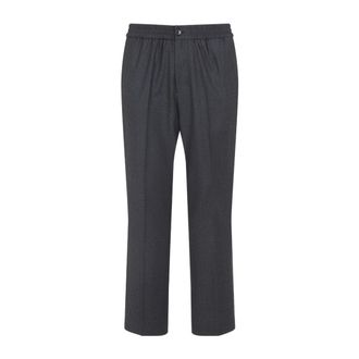 Ami Elasticated Waist Grey Virgin Wool Pants