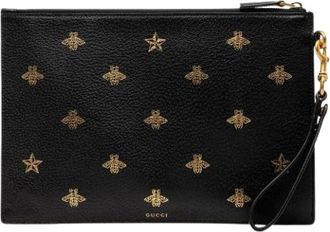 Gucci Pre-owned Clutches, female, Black, Size: ONE SIZE Pre-owned The Bee Star Clutch