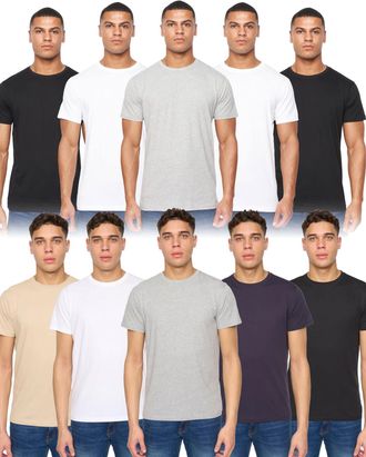 Duck and Cover Caplaz & Frankinz 10pk T-Shirts Mens - Multicolour - Size Large