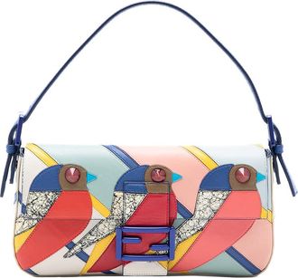 Fendi Pre-owned Fendi Patchwork Leather QuTweet Bird Baguette VE7BDQOGE3TN8PVA