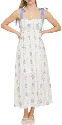 Blu Pepper Floral Tie Strap Sundress in Blue Multi at Nordstrom Rack, Size Medium