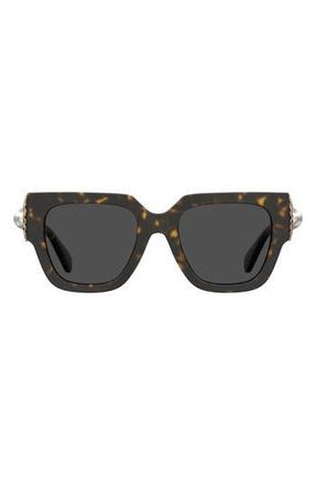Moschino 52mm Square Sunglasses in Havana at Nordstrom Rack
