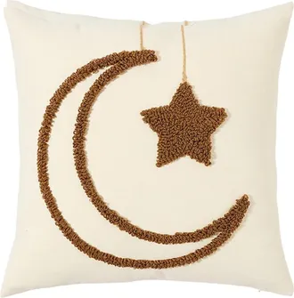 OEM Funda De Almohada De Poli&eacute;ster Con Estampado De Luna De 45 Cm - Caf&eacute;