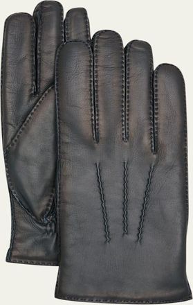 Agnelle Mens Patina Leather Gloves