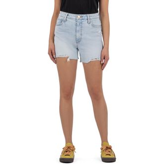 Kut from the Kloth Taylor Distressed High Waist Cutoff Denim Shorts in Wisdom at Nordstrom Rack, Size 18 (Similar To 14W)
