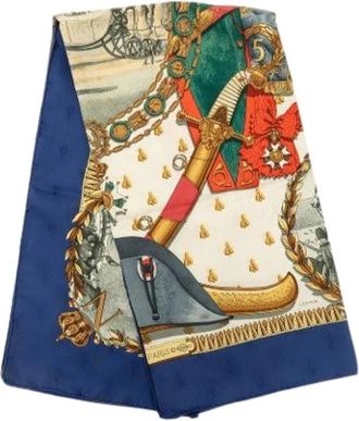 Herm&egrave;s Pre-owned Napoleon Zijde Sjaal - Dames - Vintage Accessoires - Veelkleurig - ONE Size - Vintage