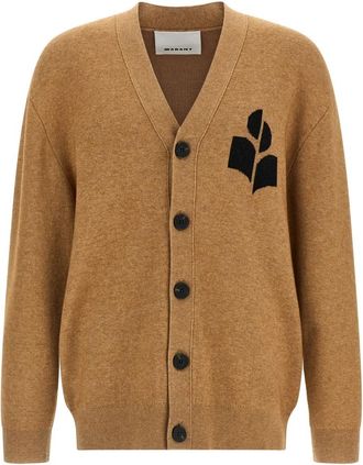 Isabel Marant Curtis Cardigan - Heren - Vesten - Beige - M - Katoen - Truien & Vesten