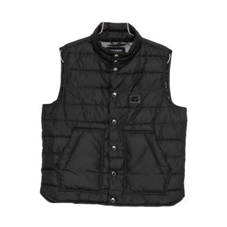 Dolce & Gabbana Gilet imbottito con placca logo - - Jackets - Uomo - Nero - 2XL