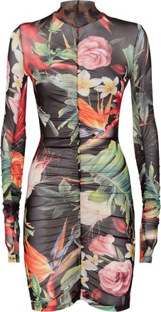 Philipp Plein Short Dress Flowers